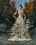 Michael Cheval Michael Cheval Snow White's Defense (SN) (Framed)